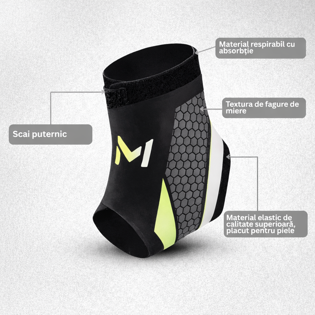 Glezniera ortopedica Orthopedra Max, material respirabil, pentru dureri de glezna