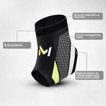 Glezniera ortopedica Orthopedra Max, material respirabil, pentru dureri de glezna