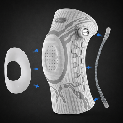 Orthopedra Flex 2.0 genunchiera sportiva - vedere de ansamblu, alb si negru