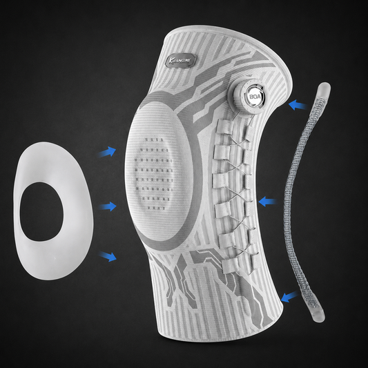 Orthopedra Flex 2.0 genunchiera sportiva - vedere de ansamblu, alb si negru