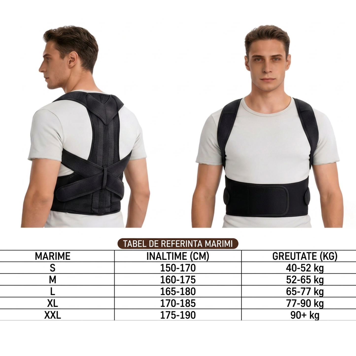 Orthopedra Spine, material respirabil, pentru dureri de spate si postura incorecta