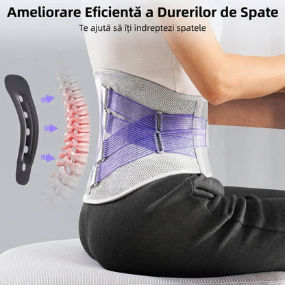 Centura Orthopedra Core aplicata pe zona lombara pentru suport postural