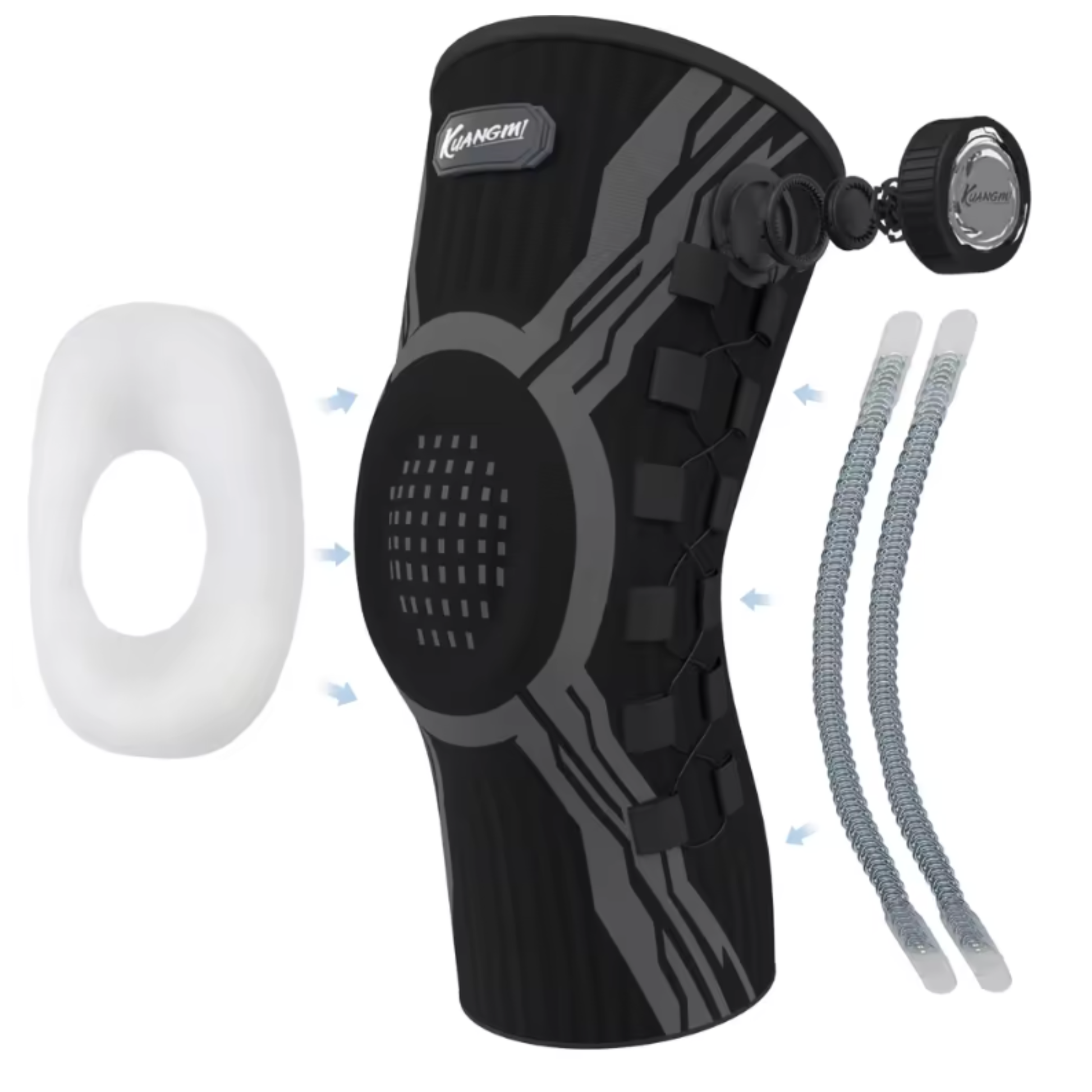 Genunchiera ortopedica Orthopedra Flex 2.0, culoare neagra, pentru dureri de genunchi