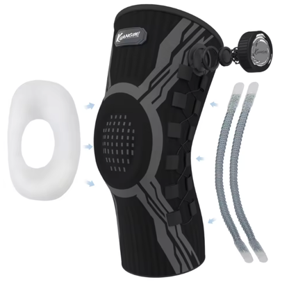 Genunchiera ortopedica Orthopedra Flex 2.0, culoare neagra, pentru dureri de genunchi