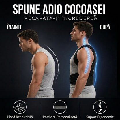 Corector postura Orthopedra Spine purtat pe umeri si spate